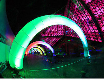 Lighting Decorative Inflatable Arch Rainbow Shape For Race Running