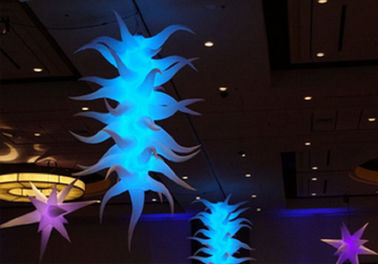 Inflatable Led Advertising Displays 11ft Tall Celling Led Lighting Agave Plant Organic Shape