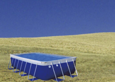 Blue PVC Steel Frame Metal Frame Pool , Easy Set Up Swimming Pool With Accessories