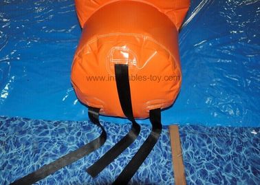 Orange 1000 Ft Giant Inflatable Water Slide With Double - Tripple Stitch