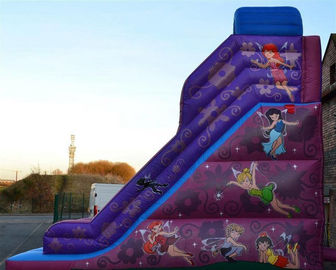 30ft Princess Inflatable Dry Slide , Faires Slide Purple Giant Bouncy Slide