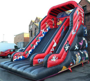 Red / Black Pirate Inflatable Pirate Ship Slide For Party 30ft