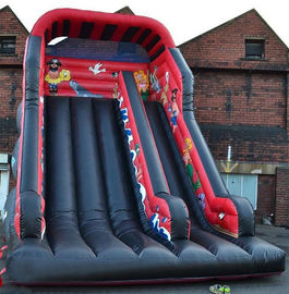 Red / Black Pirate Inflatable Pirate Ship Slide For Party 30ft