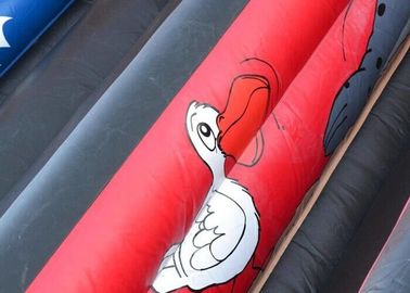 Red / Black Pirate Inflatable Pirate Ship Slide For Party 30ft