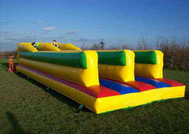 Challenging Bungee Run Playground Inflatable Sports Games With 2 Lane CE