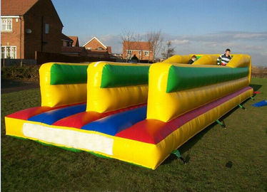 Challenging Bungee Run Playground Inflatable Sports Games With 2 Lane CE