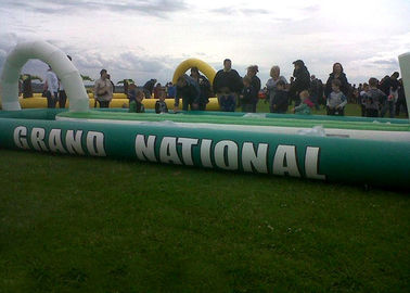Grand National Children / Adult Inflatable Interactive Games With Enclosed Race Track