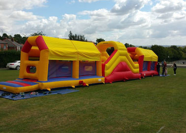 Amazing 75ft Massive Bouncy Castles Obstacle Course In Challenge Games