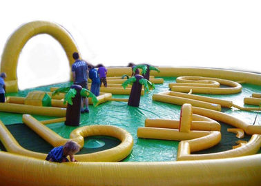 Outdoor Mobile Crazy Inflatable Golf Course Apply To Family Event