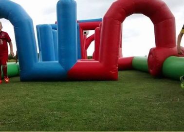 Promo Adults Football Assault Course Inflatable Sports Games For Fun