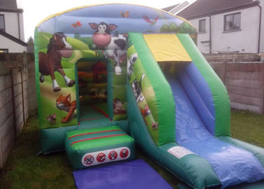 Big Farmyard Inflatable Bounce House With Slide For Young Teenagers