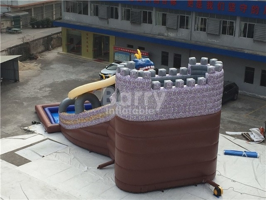 Industrial Dragon Inflatable Water Slide 15X11X8M 0.9mm Pvc Tarpaulin Material