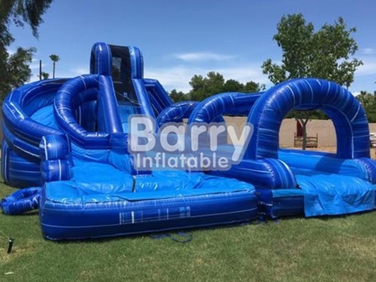 Crazy Cash Backyard Barry Inflatable Water Slides 17ft Yellow And Blue color