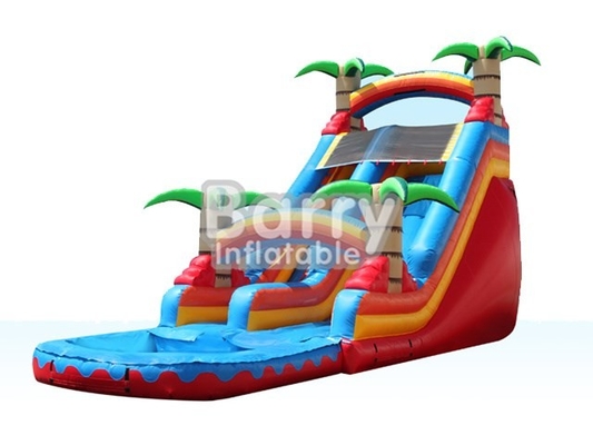 0.55mm Pvc Tarpaulin Inflatable Water Slides Jungle Theme Slip Slide Water Slide