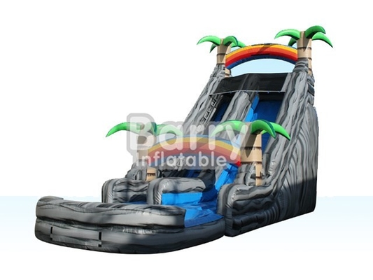 0.55mm Pvc Tarpaulin Inflatable Water Slides Jungle Theme Slip Slide Water Slide