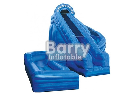 Outdoor Playground Large Inflatable Water Slides With Climbing Stair