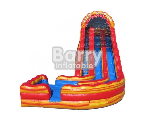 Commercial Blue Curve Wave Inflatable Water Slides For Children