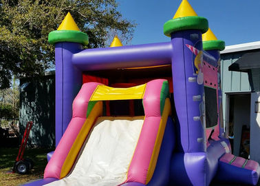 Purple Castle Princess 4 In 1 Combo Bounce House Water Slide Combo Popular