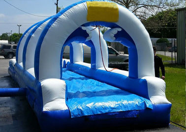 Blue Single Lane Commercial Inflatable Water Slides For Adults And Children