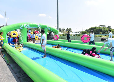 Long Funny Blue 3 Lane 1000ft The City Slip A Slide Inflatable Water Slide