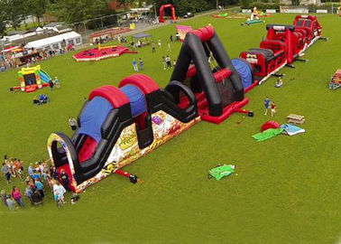 Outdoor Obstacle Course Game For Playground , Boot Camp Inflatable Obstacle Course