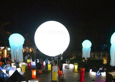 1.5m Led Stand Balloon Inflatable Lighting Decoration , Advertising Led Balloon Light