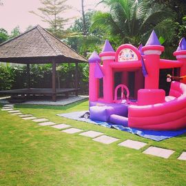 Pink Princess Inflatable Bouncy Castle , inflatable jumping castles For Girl's Party