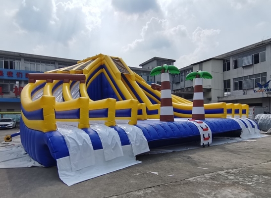 PVC Outdoor Inflatable Amusement Park With Slides Commercial Bouncer Castle