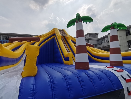 PVC Outdoor Inflatable Amusement Park With Slides Commercial Bouncer Castle