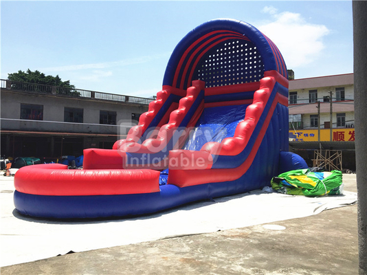 Adults PVC Inflatable Water Slides With Big Swimming Pool