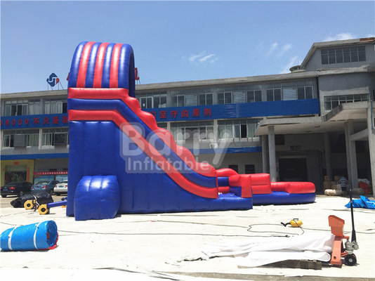 Adults PVC Inflatable Water Slides With Big Swimming Pool