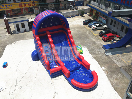 Adults PVC Inflatable Water Slides With Big Swimming Pool