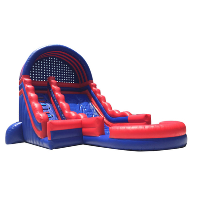 Adults PVC Inflatable Water Slides With Big Swimming Pool