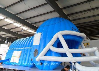 Large Blue Black American Raiders Inflatable Football Helmet Tunnel