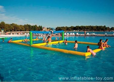 Comercial Sport Games Large Water Inflatable Volleyball Field For Beach Event