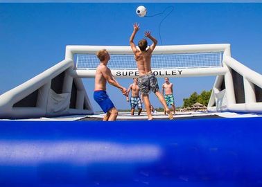Ourdoor Inflatable Sports Games Blue Water Inflatable Volleyball Court