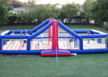 Amusement Park Inflatable Sports Games 0.9mm Bounce House Volleyball Court