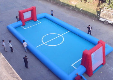 Outdoor 12 x 2 x 6m Inflatable Soccer Field / Football Pitch With Air Pump