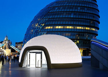 Led Light Inflatable Exhition Tent At Night , Permanent Tent With Door For Big Event
