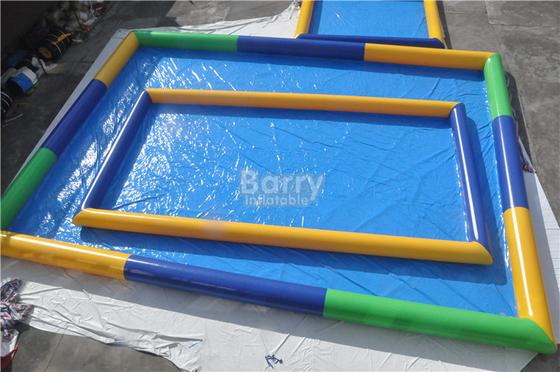 Family Inflatable Portable Water Pool 0.9mm Yellow Blue Green Color