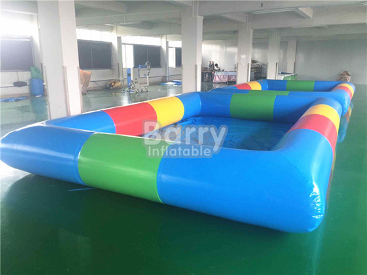 Light Blue Color Portable Water Pool With Inflatable Toys 4x6m