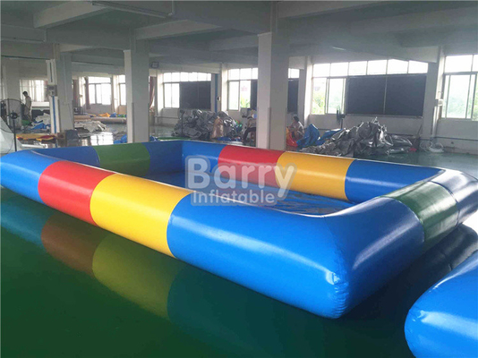 Light Blue Color Portable Water Pool With Inflatable Toys 4x6m