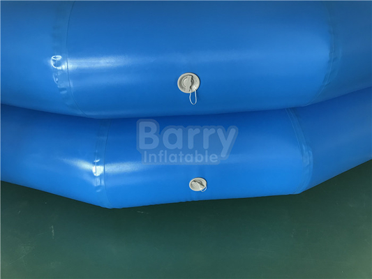 Light Blue Color Portable Inflatable Pool With Air Pump Logo Printing