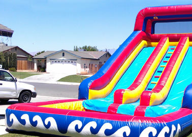 Funny Wave Adult Size Giant Inflatable Water Slide With Pool
