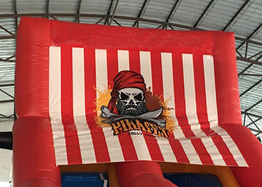 Red Inflatable Pirate Boat / Inflatable Pirate Ship Fun City Inflatable Playground