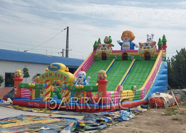 Digital Printing PVC 0.55mm Large Inflatable Slides For Kids / Adult CE