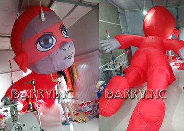 CE Certificated Outdoor Giant Advertising Inflatables Red Inflatable Hero Cartoon