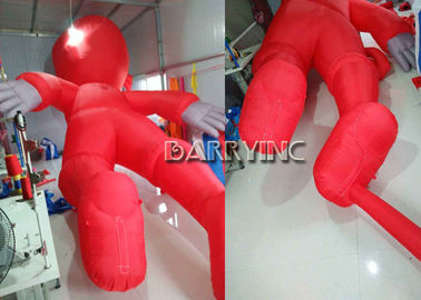 CE Certificated Outdoor Giant Advertising Inflatables Red Inflatable Hero Cartoon