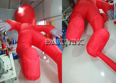 CE Certificated Outdoor Giant Advertising Inflatables Red Inflatable Hero Cartoon