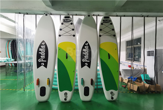 Customized Green And Yellow Inflatable SUP Board Stand Up Paddleboard